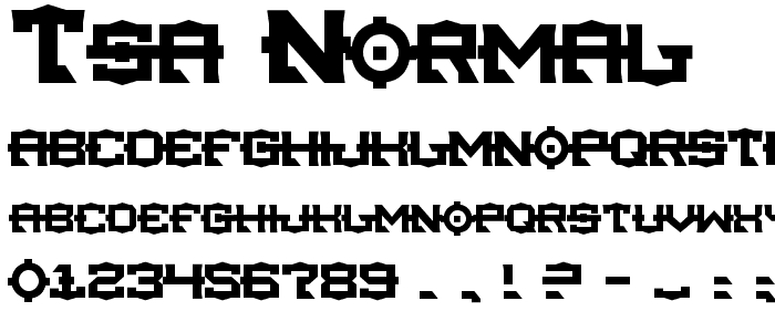 Tsa Normal font